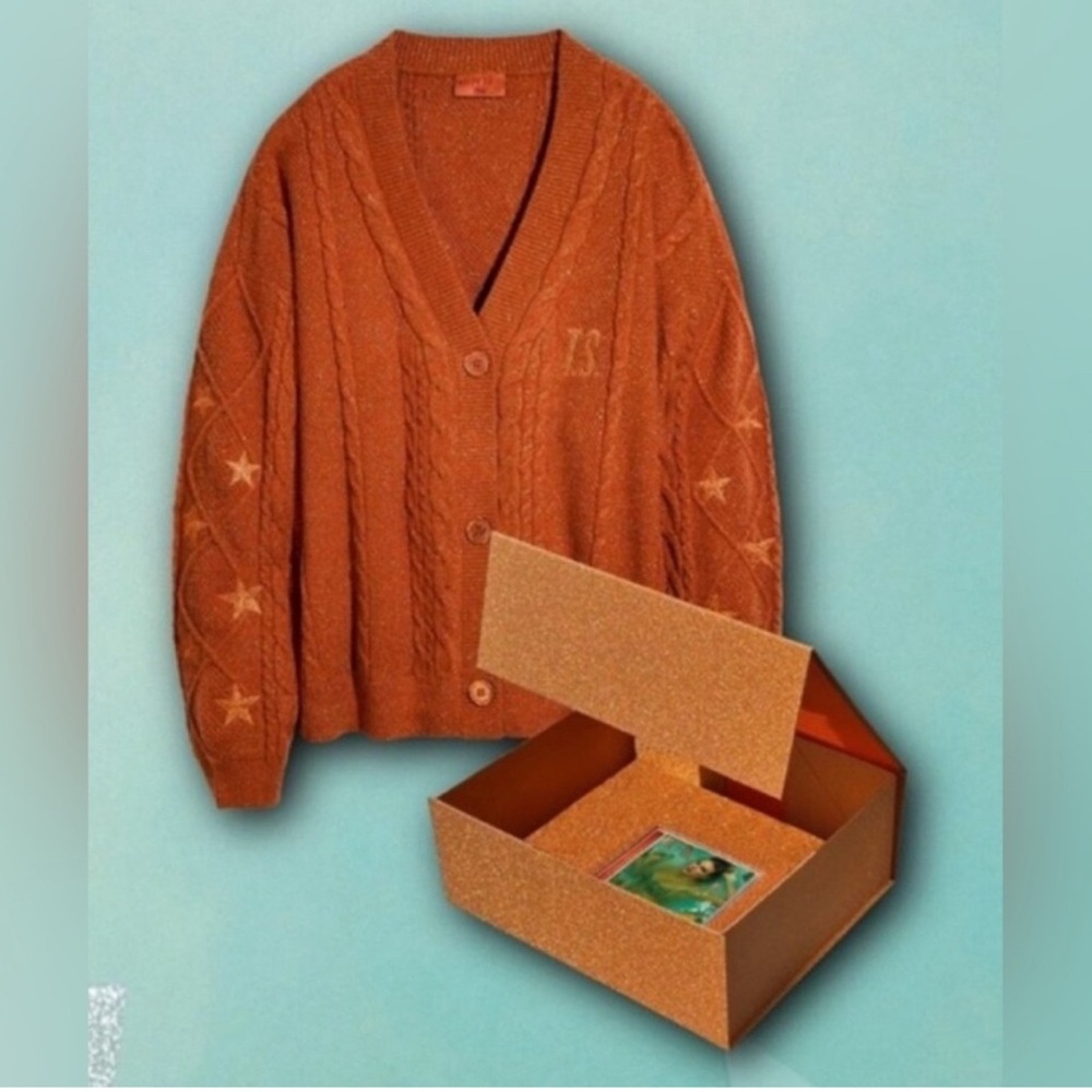 Taylor Swift Orange Cardigan Sweater- Box with CD